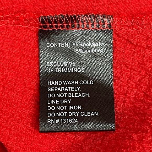 Calessa Red Blended Fabric Tunic Top Size Large - Picture 6 of 8
